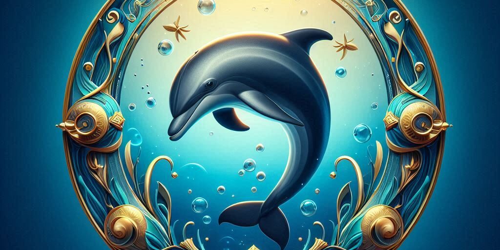 dolphin in the middle of the image