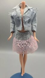 Skirt With Pink Lace and Jacket